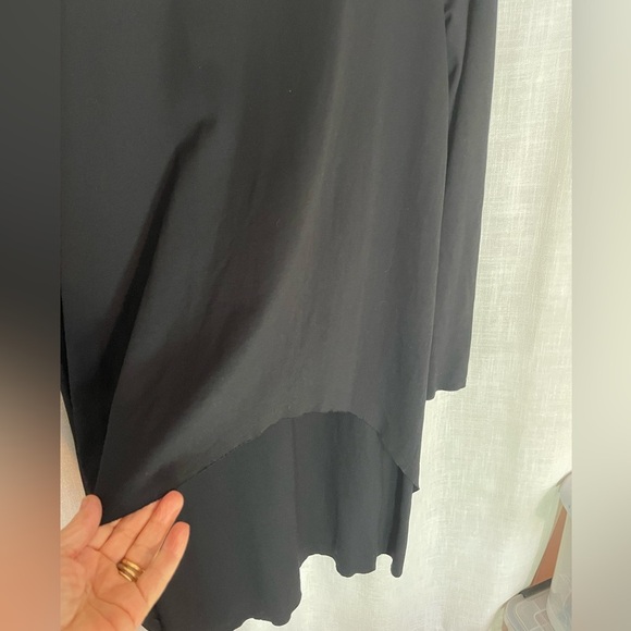 COS Layered Raw Cut Hem Black Dress Cotton Jersey, Size‎ Small - Picture 5 of 7